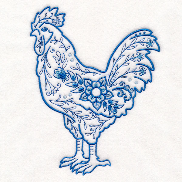 Delft Blue Doodle Chicken - Image 3