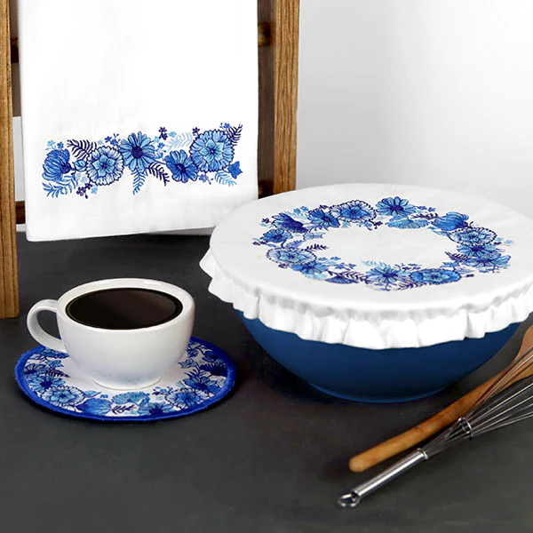 Delft Blue Flowers Kitchen Border - Image 2
