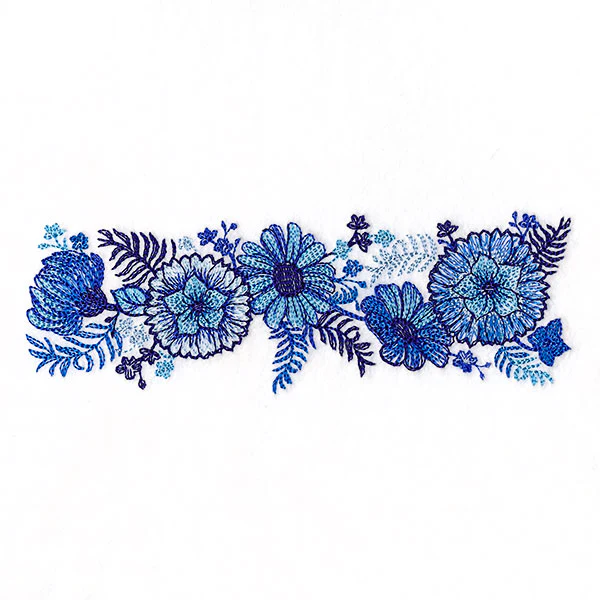 Delft Blue Flowers Kitchen Border - Image 7