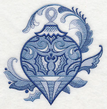 Delft Blue Holly Ornament