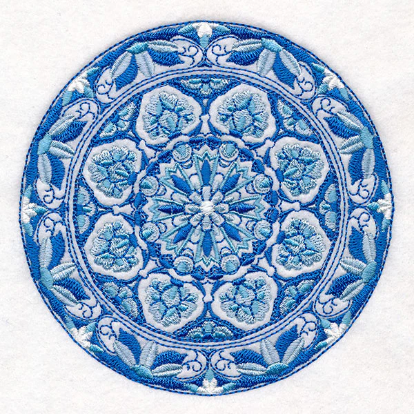 Delft Blue Mandala Circle - Image 3