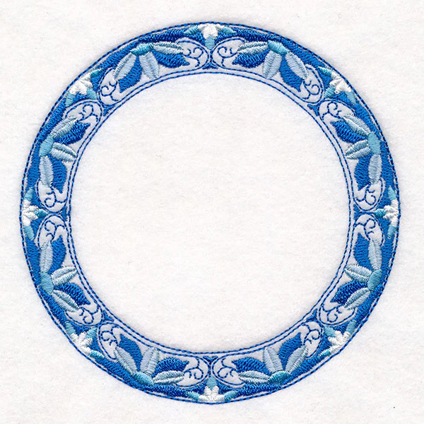 Delft Blue Mandala Narrow Wreath - Image 4