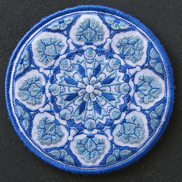 Delft Blue Mandala Trivet (In-the-Hoop) - Image 4