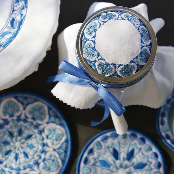 Delft Blue Mandala Wreath - Image 11