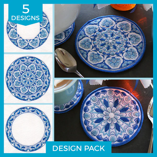 Delft Blue Mandalas (In-the-Hoop) Design Pack - Image 6