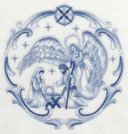 Delft Blue Nativity Angel - Image 2