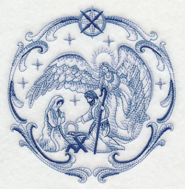 Delft Blue Nativity Angel - Image 4