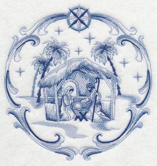 Delft Blue Nativity Holy Family - Image 2