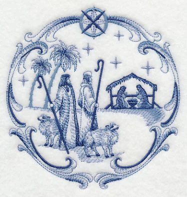 Delft Blue Nativity Shepherds - Image 4