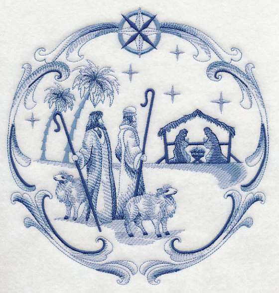 Delft Blue Nativity Shepherds - Image 5