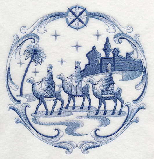 Delft Blue Nativity Three Kings - Image 2