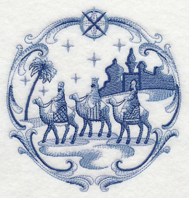 Delft Blue Nativity Three Kings - Image 4