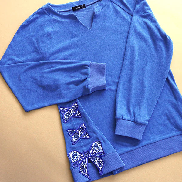 Delft Blue Ribbon (Split Seam Applique) - Image 4