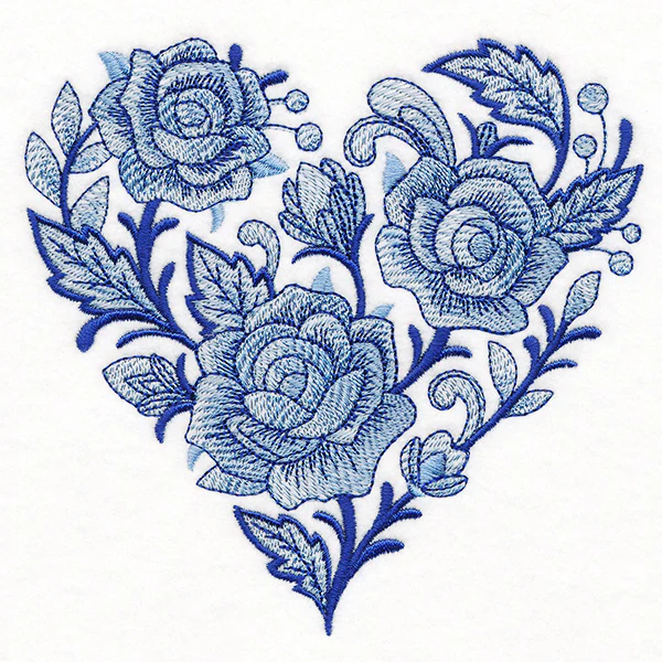 Delft Blue Rose Heart - Image 4