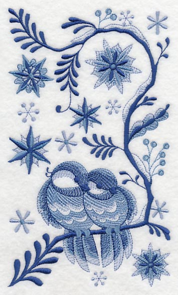 Delft Chickadees in Winter - Image 3