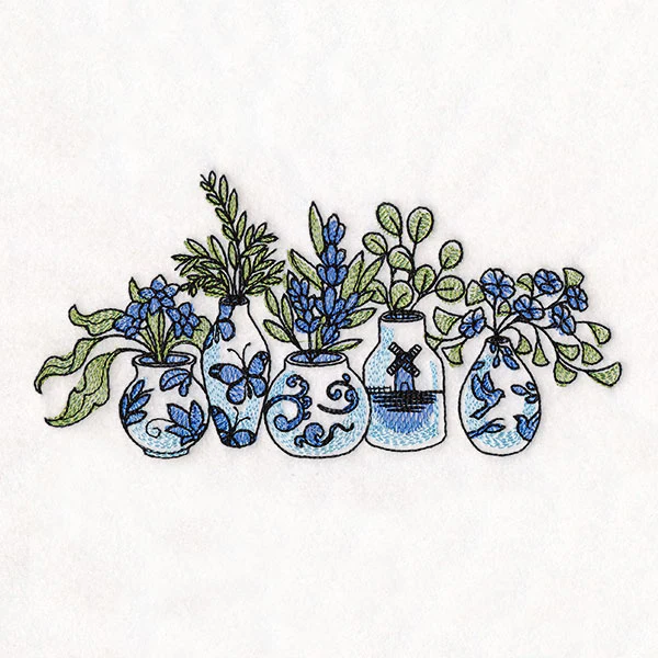 Delft for Spring Vases Border - Image 3
