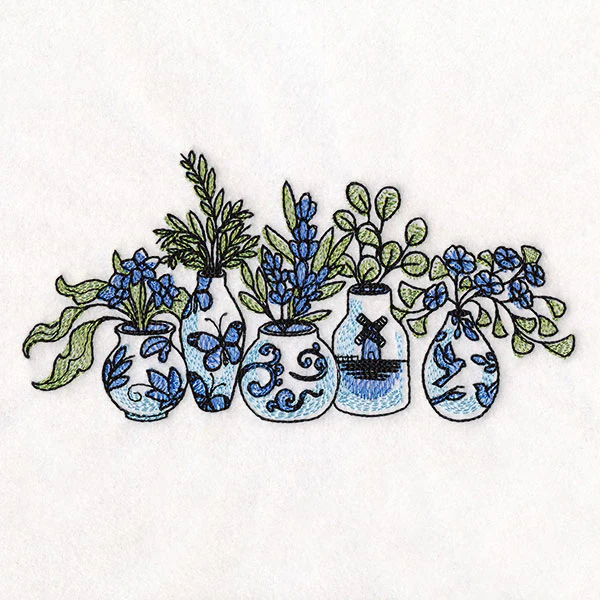 Delft for Spring Vases Border - Image 4