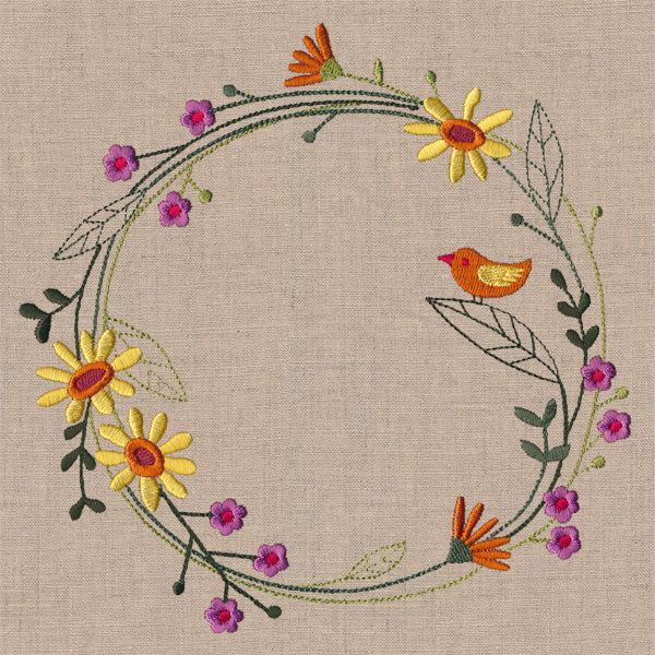 Delicate Autumn Wildflower Wreath - Image 2