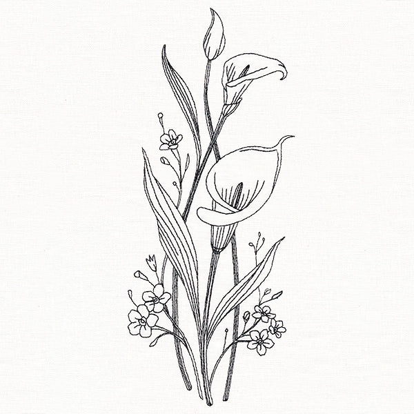Delicate Calla Lily Stems (Vintage) - Image 2