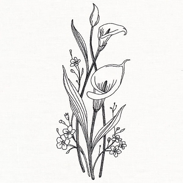 Delicate Calla Lily Stems (Vintage) - Image 3