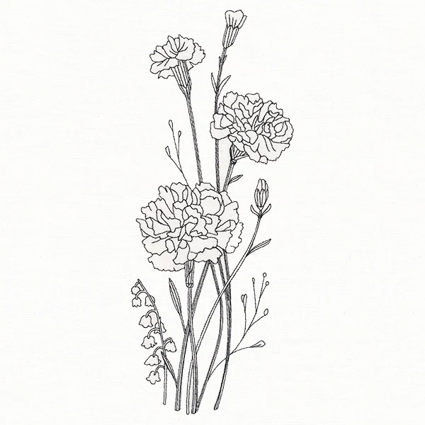 Delicate Carnation Stems (Vintage) - Image 6