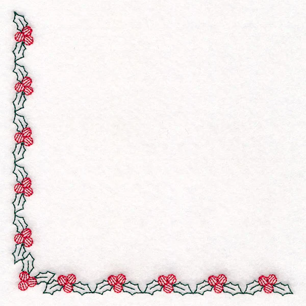Delicate Christmas Corners - Holly