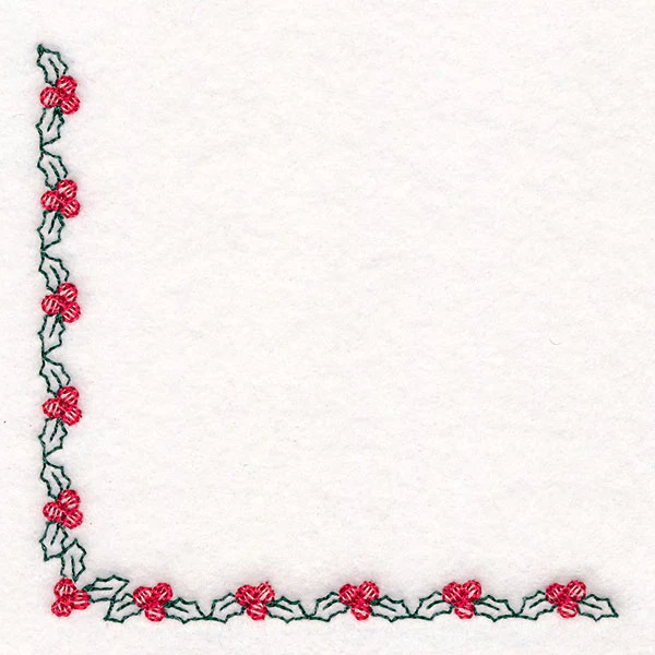 Delicate Christmas Corners - Holly - Image 4