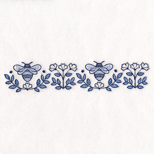 Delicate Delft Blue Border - Bee - Image 5