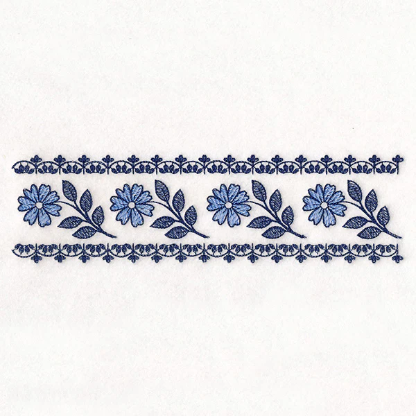 Delicate Delft Blue Border - Flower - Image 3