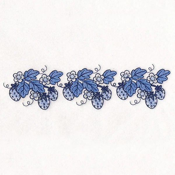 Delicate Delft Blue Border - Strawberry - Image 5