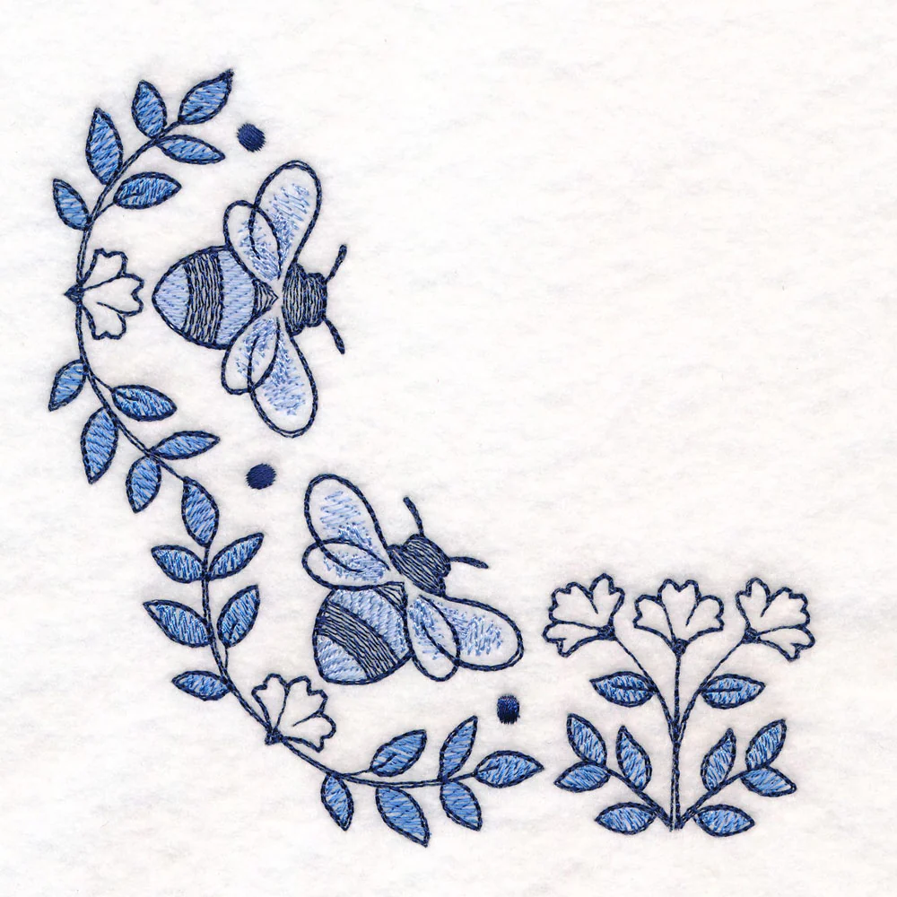 Delicate Delft Blue Corner - Bee - Image 2