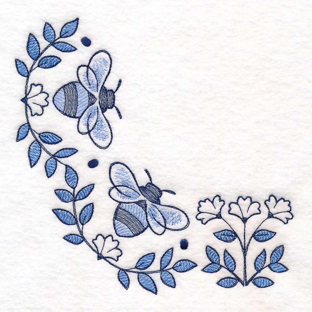 Delicate Delft Blue Corner - Bee - Image 5