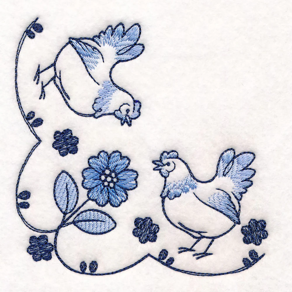 Delicate Delft Blue Corner - Chicken - Image 4