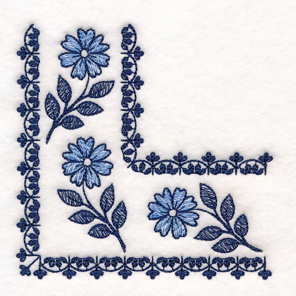 Delicate Delft Corner - Flower 1 - Image 3