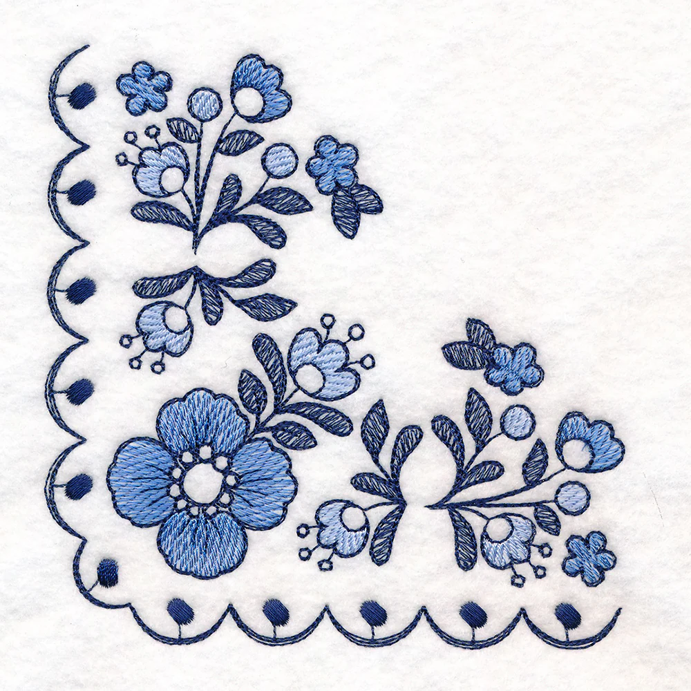 Delicate Delft Corner - Flower 2 - Image 3