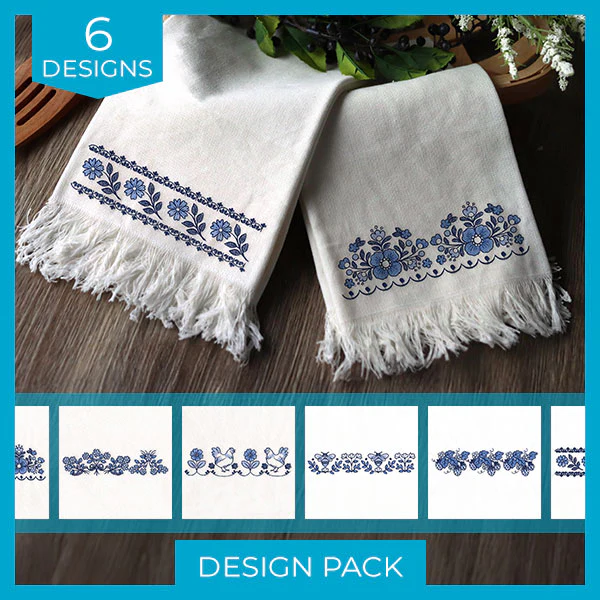 Delicate Delft Borders Design Pack - Image 5