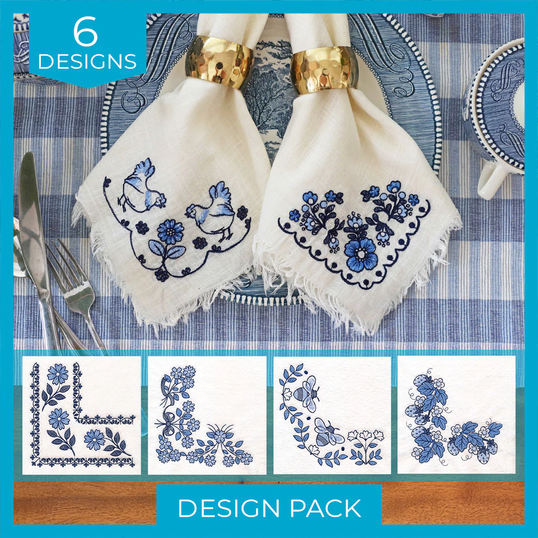 Delicate Delft Corners Design Pack - Image 4