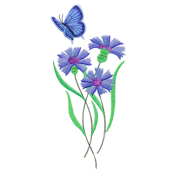 Delicate Eastern Tailed Blue Butterfly in Coneflowers - Image 2