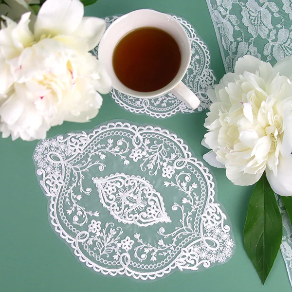 Delicate Floral Doily (Organza) - Image 7