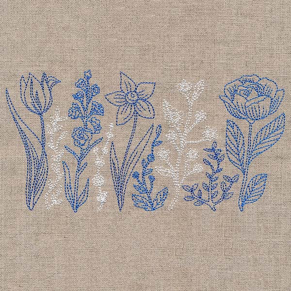 Delicate Folk Art Botanical Border (Vintage) - Image 4