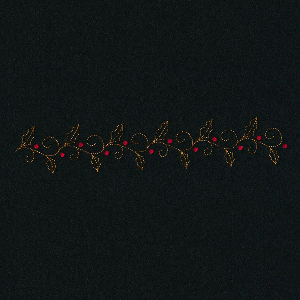 Delicate Holiday Border - Holly - Image 2
