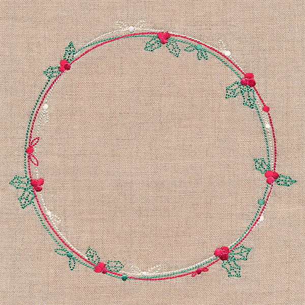 Delicate Holly & Berry Wreath - Image 3