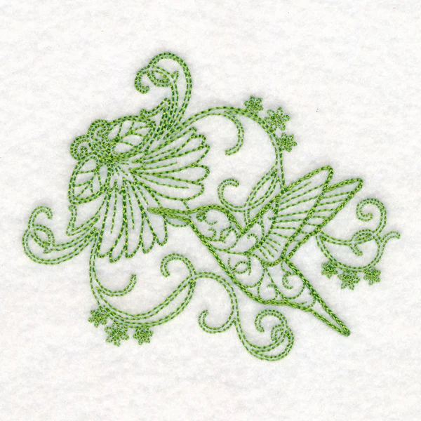 Delicate Hummingbird Doodle (Vintage) - Image 5