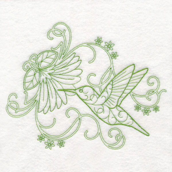 Delicate Hummingbird Doodle (Vintage) - Image 6