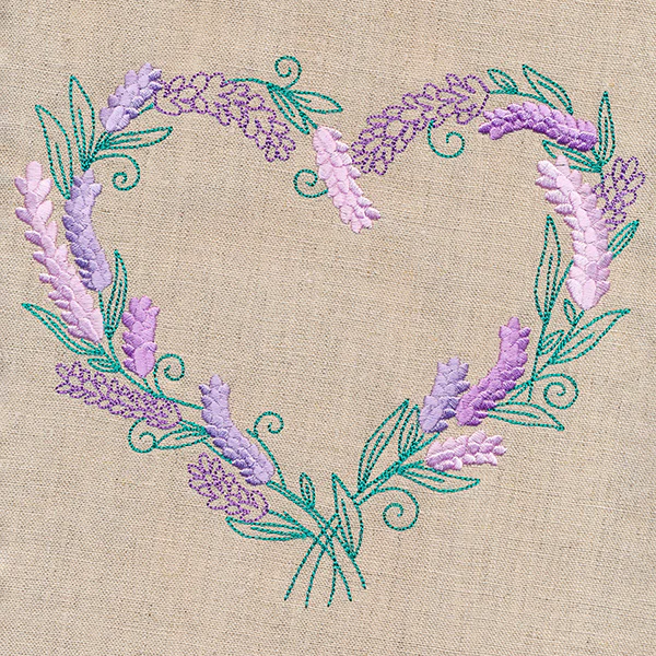 Delicate Lavender Heart Wreath