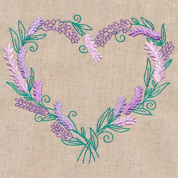 Delicate Lavender Heart Wreath - Image 2