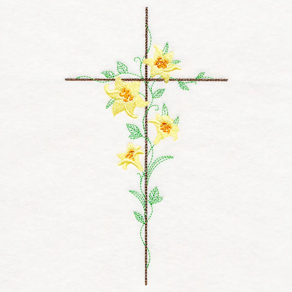 Delicate Lily Cross - Image 4