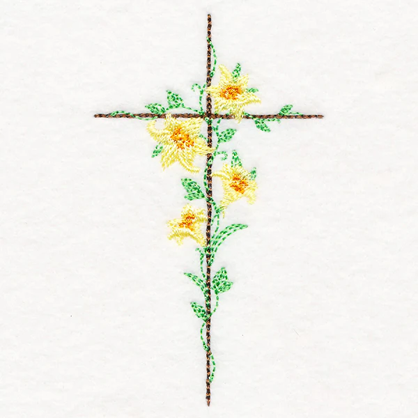 Delicate Lily Cross - Image 5