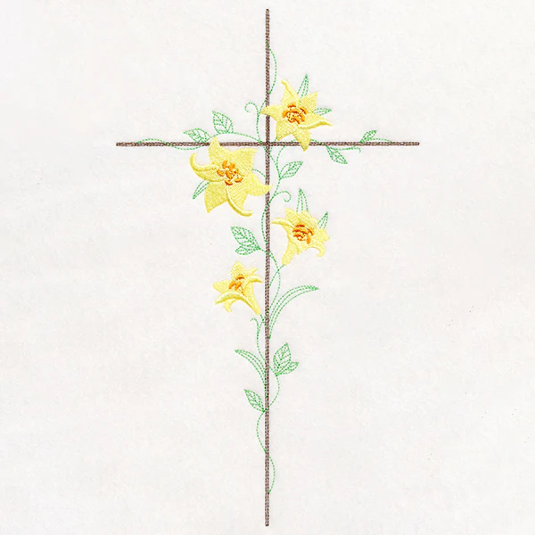 Delicate Lily Cross - Image 6