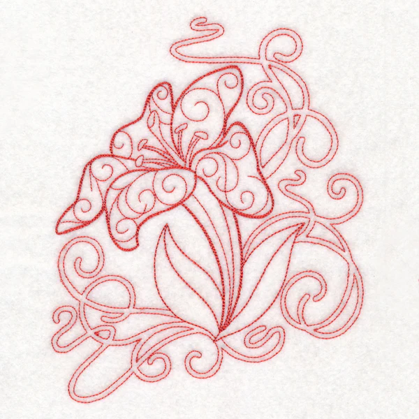 Delicate Lily Doodle (Vintage)